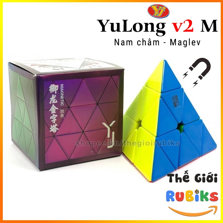 Rubik YJ YuLong Pyraminx v2 M 3x3 Magnetic Có Nam Châm YongJun YuLong Tam Giác V2M 3x3x3