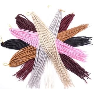 Tóc bện giả Dreadlock Wigsin 20 inch dài thẳng làm dày tóc tiện dụng