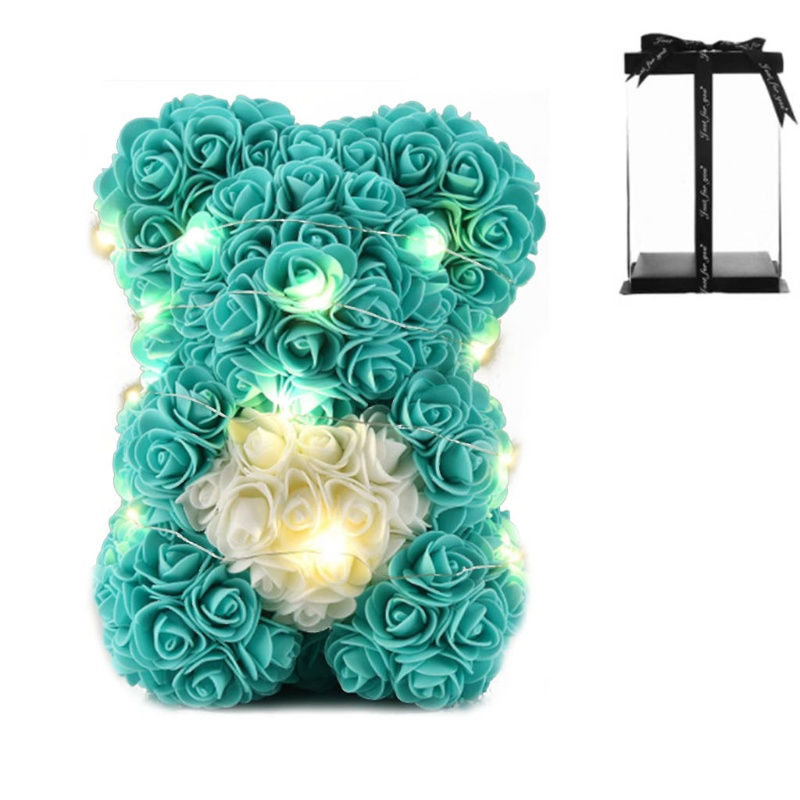 Bộ 10 Bông Hoa Hồng Nhân Tạo Có Đèn LED 9 Màu Dùng Để Trang Trí Cây Thông Giáng Sinh / Tiệc Cưới