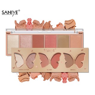 Bảng phấn má hồng SANIYE E0331 15g kết hợp bắt sáng kết cấu mờ trang điểm tự nhiên