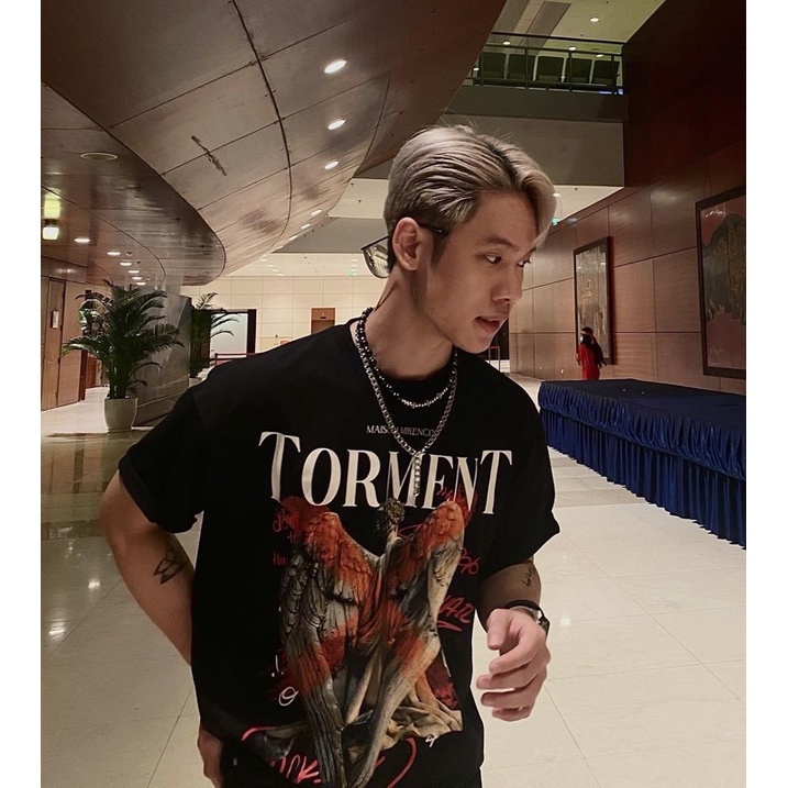 Áo Thun Tay Lỡ MIKENCO TORMENT, áo phông unisex Form rộng oversize, chất liệu Cotton. KKIM Shop
