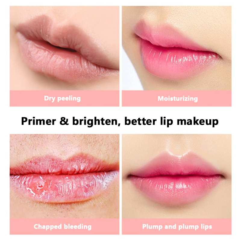 Peach Crystal Gold Foil Lip Balm Temperature Change Lipstick Long Lasting Moisturizing Anti-cracking Lips Care HBFQ