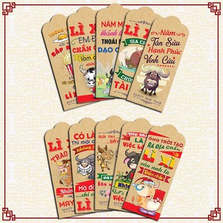 Flash sale 1K❤️ BAO LÌ XÌ HOT TREND 2021 (Ngẫu nhiên 1k/cái)