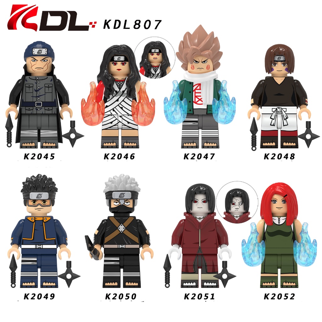 COMBO 8 Minifigures Đồ Chơi Lắp Ráp Nhân Vật Trong Naruto Kakashi Itachi Obito KDL807 Mẫu Mới