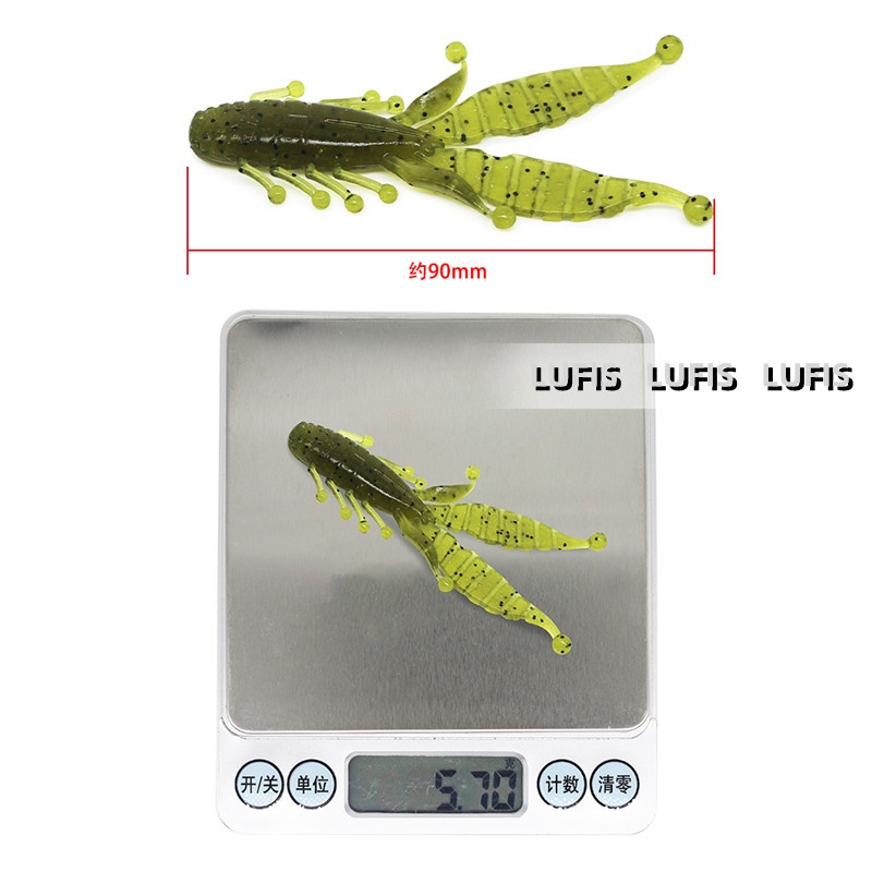 Set 8 Mồi Câu Cá Hình Giun Mềm Bằng Nhựa Kích Thước 9cm 5.7g