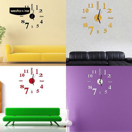 Đồng Hồ Dán Tường Trang Trí Nội Thất Phong Cách Hiện Đại