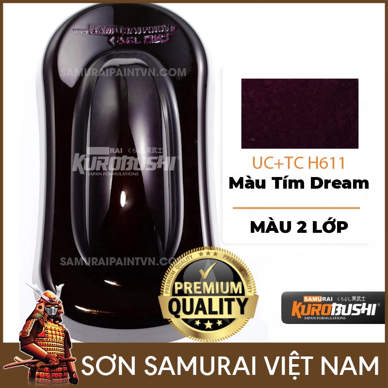 Sơn Samurai Màu tím Dream UCH611 + TCH611 - Sơn xịt samurai