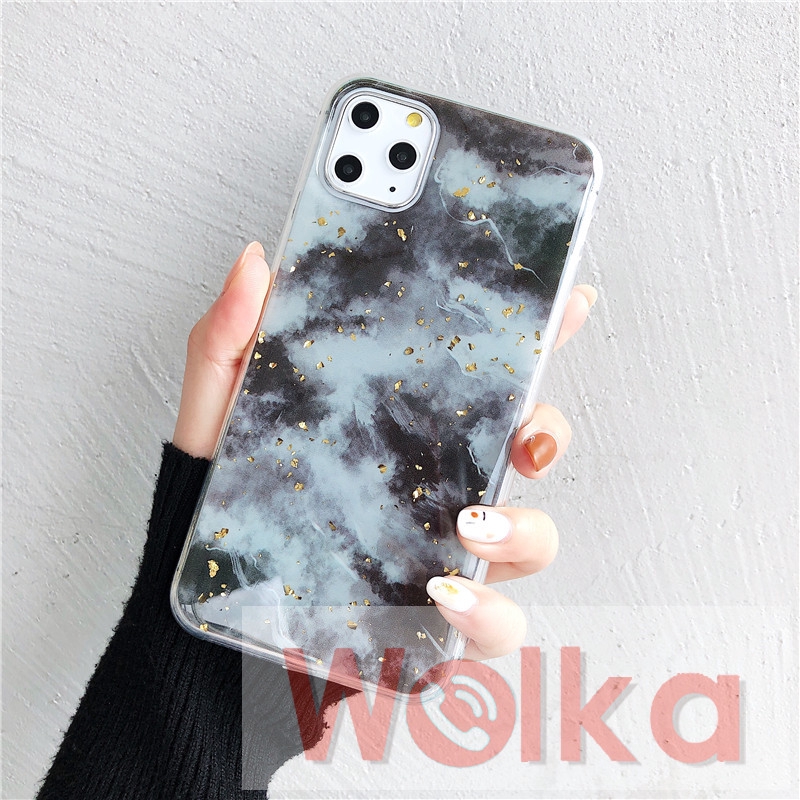 Ốp điện thoại mềm họa tiết lá vàng lấp lánh thời trang cho iPhone 6s 6 7 8 Plus 11 Pro Max X XR XSMax iPhone 12 Pro Max 12Mini | BigBuy360 - bigbuy360.vn