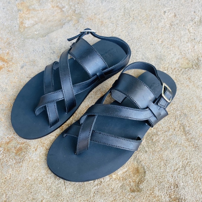 Sandal Unisex, dép quai ngang, dép nam da bò, không thấm nước, êm chân thoải mái  Atshoes XDMM01