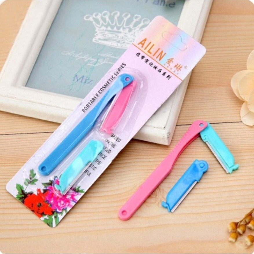 Dụng cụ dao cạo tỉa lông mày Alin lưỡi thép không rỉ cao cấp nhỏ gọn tiện dụng