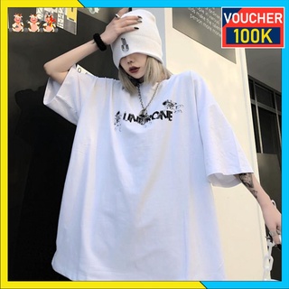 Áo thun cá tính phong cách hàn quốc form rộng unisex