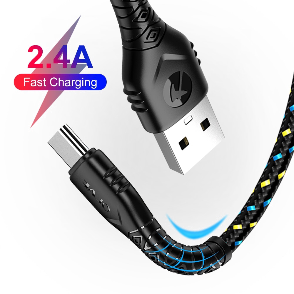 Dây Cáp Sạc Nhanh 1m Micro Usb Loại C 2.4a Cho Điện Thoại