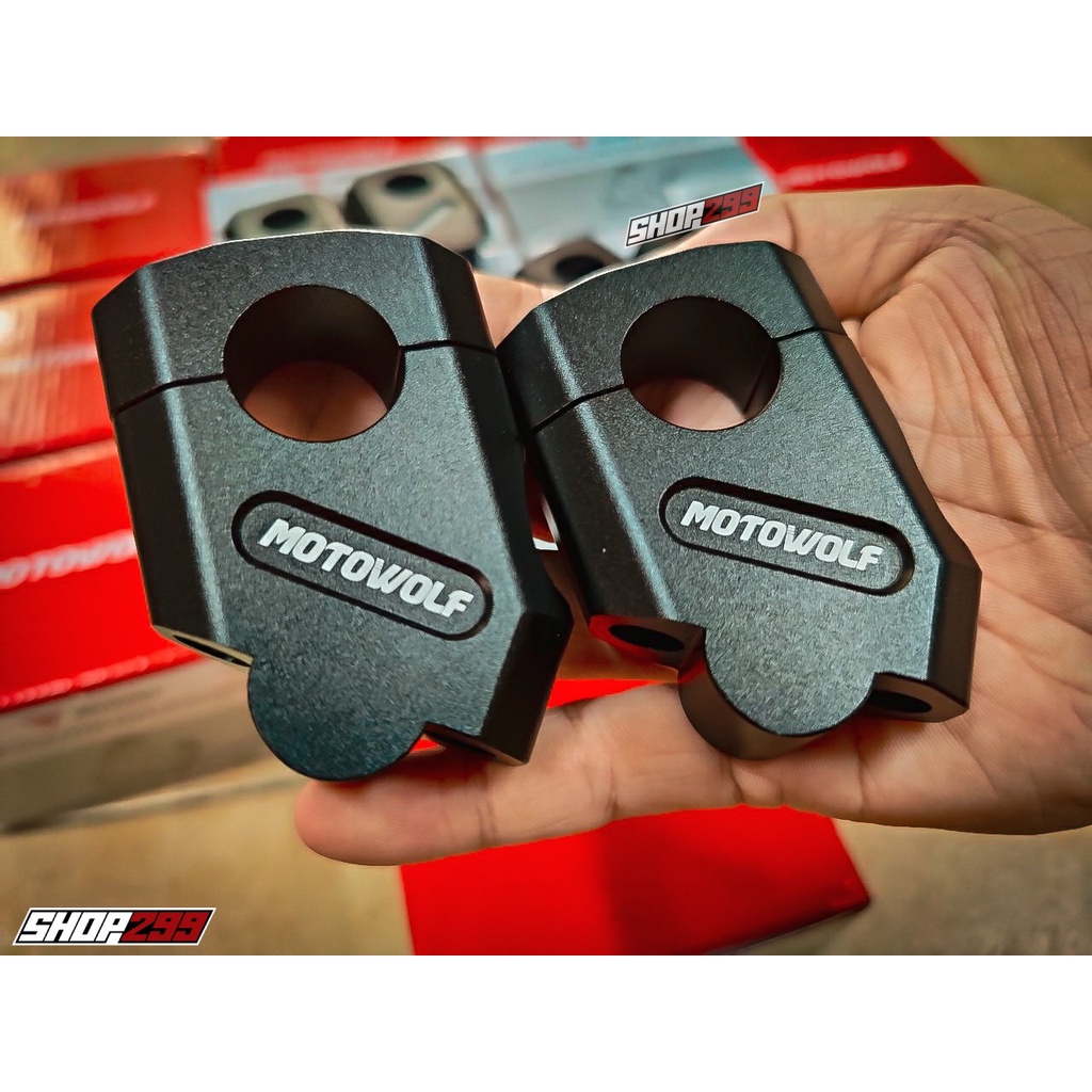 Gù Nâng Ghi Đông Motowolf Màu Đen - Phi 22