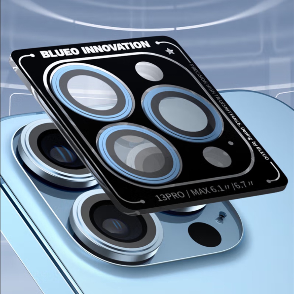 Blueo Miếng dán Camera Khung Kim Loại Bảo Vệ Camera Chống Trầy Xước Chống Thấm Nước Cho iPhone 14 Pro Max / 13 Pro Max / 12 Pro Max Sự Bảo Vệ