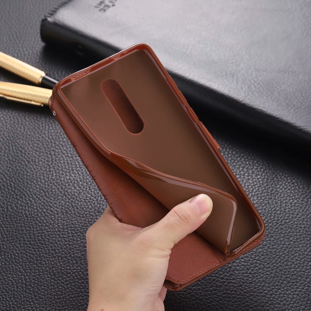 Bao da điện thoại có ngăn đựng thẻ nắp gập từ tính cho Redmi K30 5G K20 Pro Mi 9T / 9T Pro