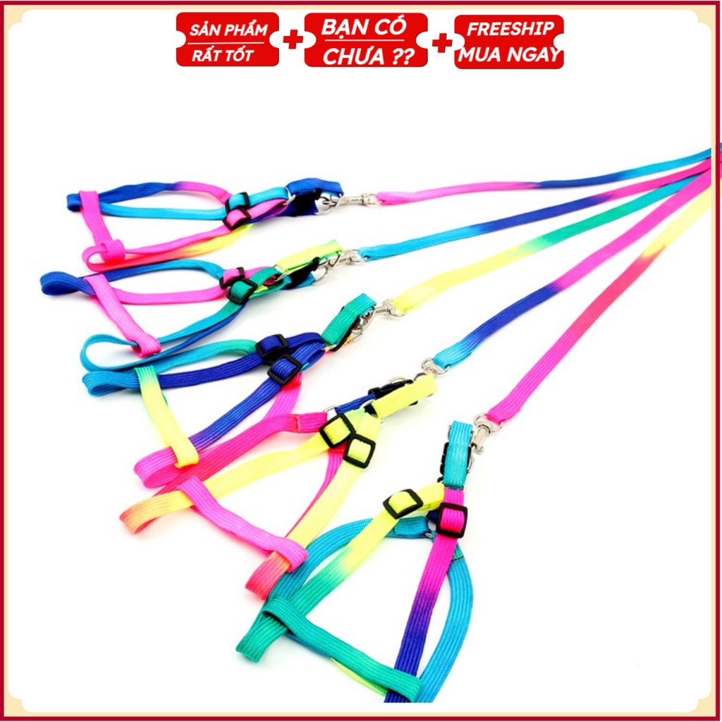 Xích Vải 7 Màu Cho Cún