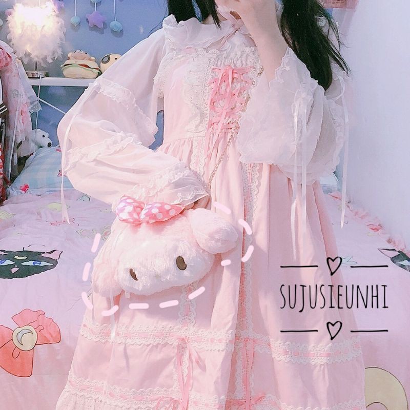 Túi đeo chéo thỏ bông lolita dễ thương