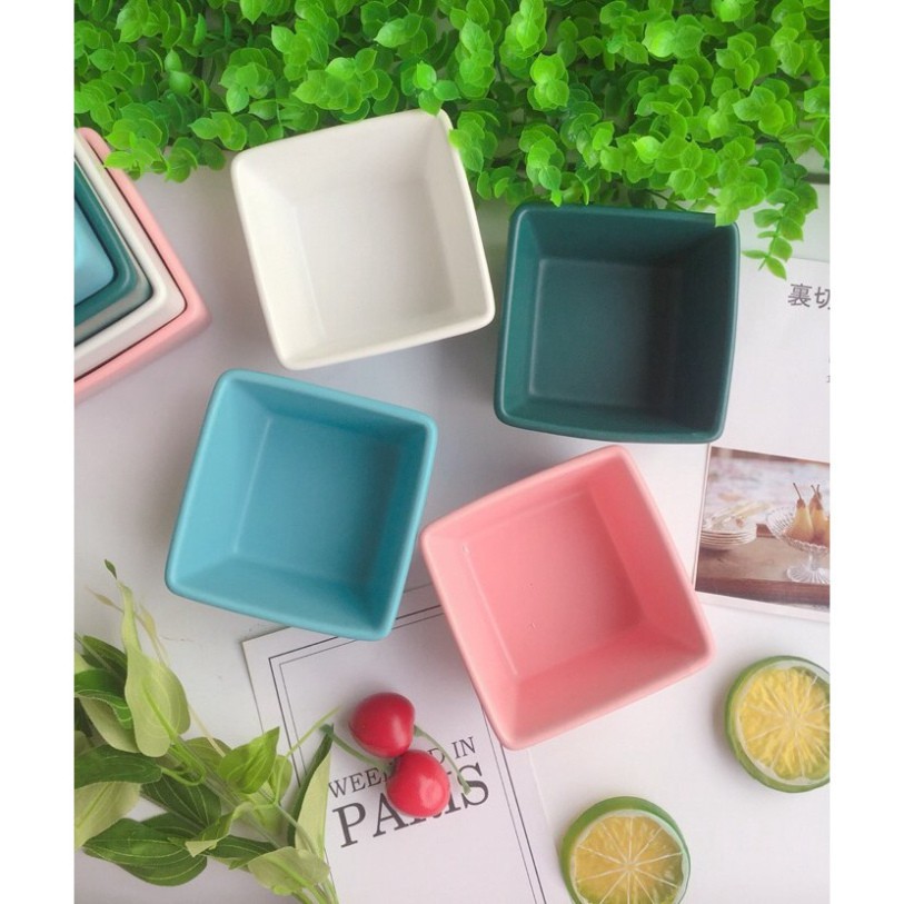 Bát sứ vuông 150ml cho bé ăn dặm