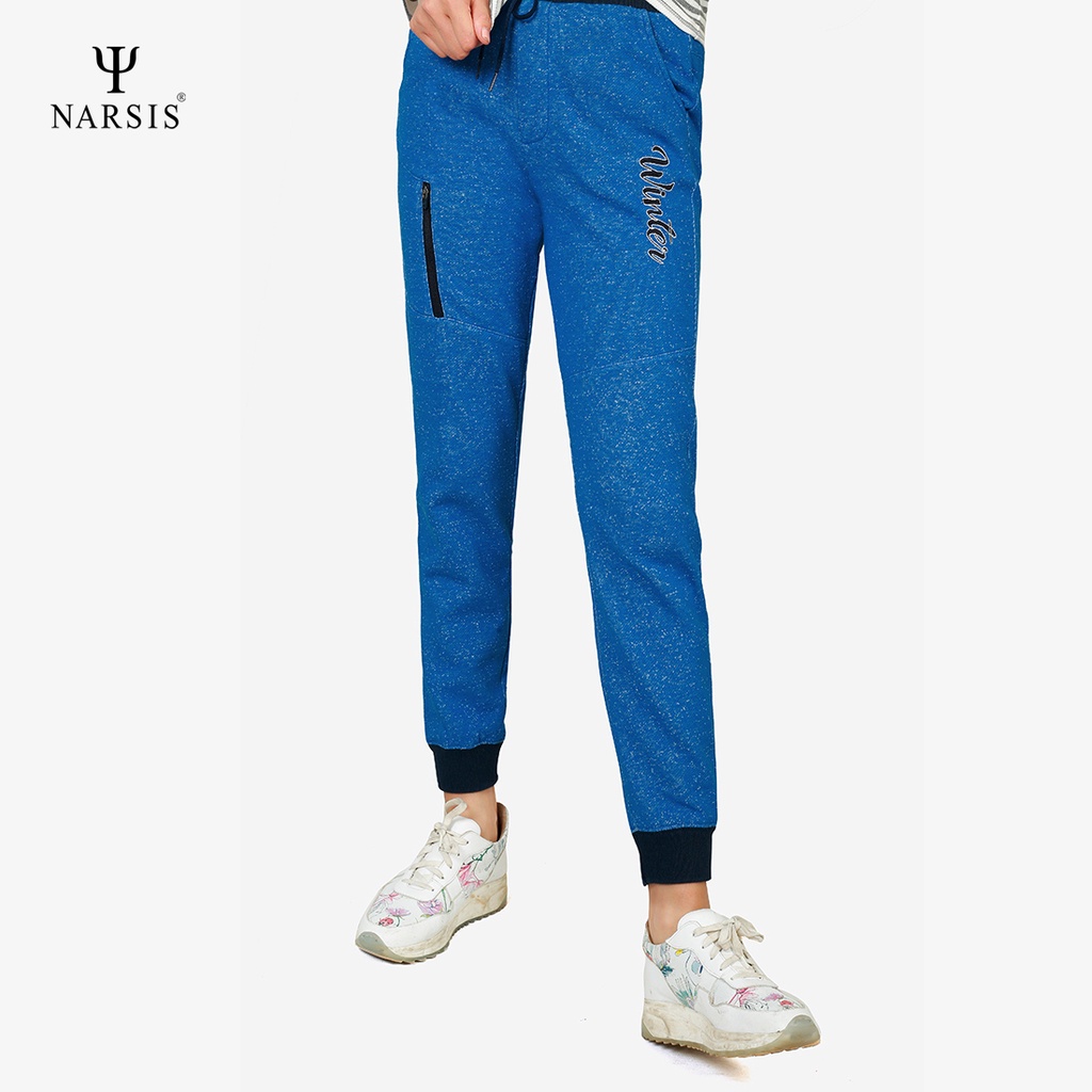Quần nỉ nữ Narsis P8023 dáng jogger cạp chun có dây rút