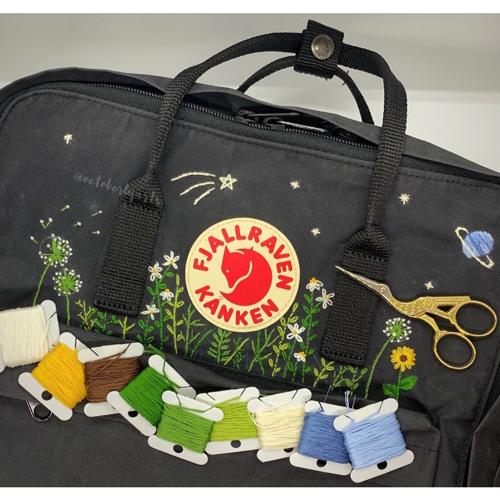 Balo Kanken Thêu Tay Unisex Đủ Màu Đủ Size