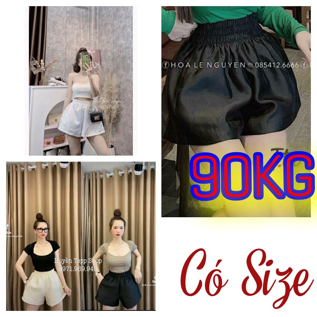 Quần sooc Bigsize Gấm Tacta mặc bốn mùa giá siêu mềm (60-90Kg) MS75