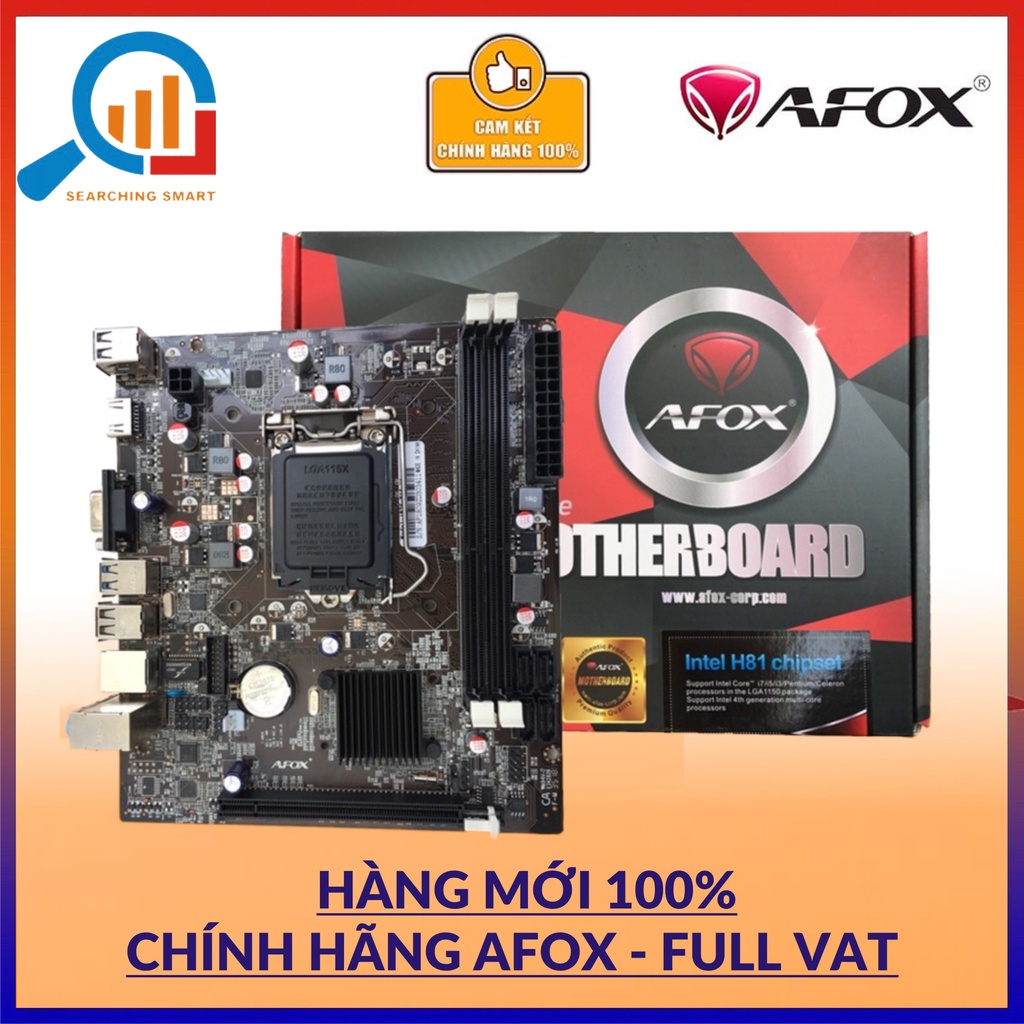 Bo Mạch Chủ Mainboard AFOX H81 | H61 MA2 chính hãng mới 100% - FULL VAT - Bảo hành 3 năm !!!