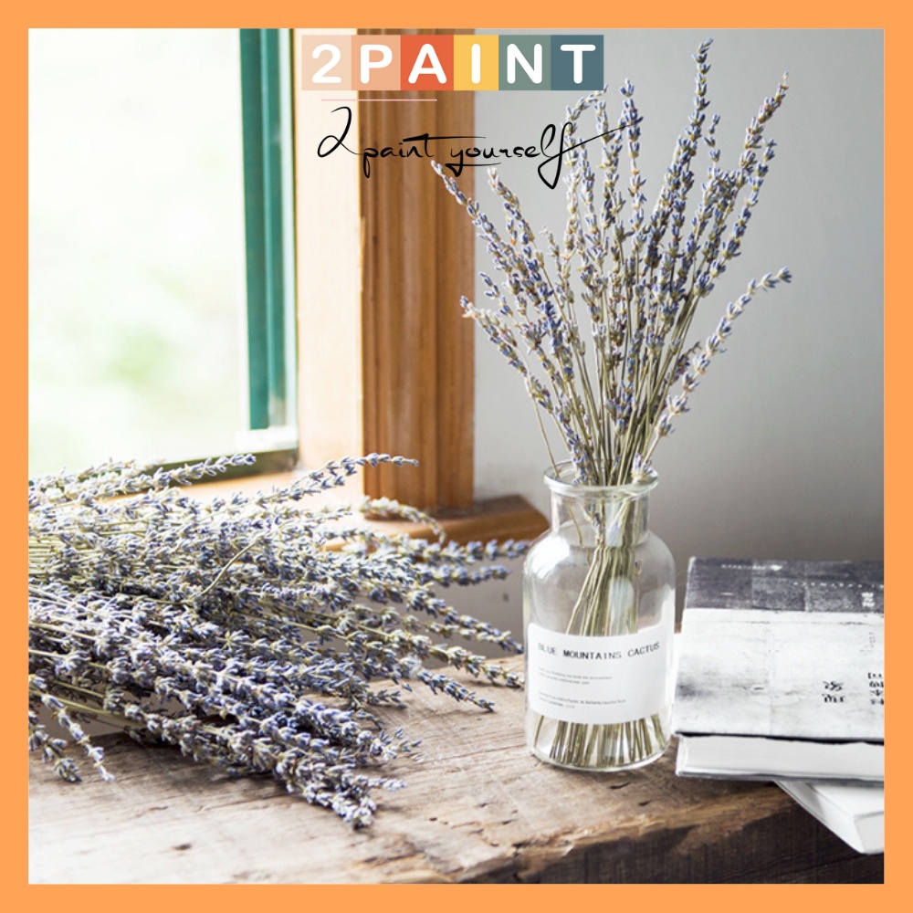 Bó 30 cành hoa lavender thơm ngát - Hoa khô oải hương trang trí handmade (cắm đươc 1 lọ thủy tinh để bàn)