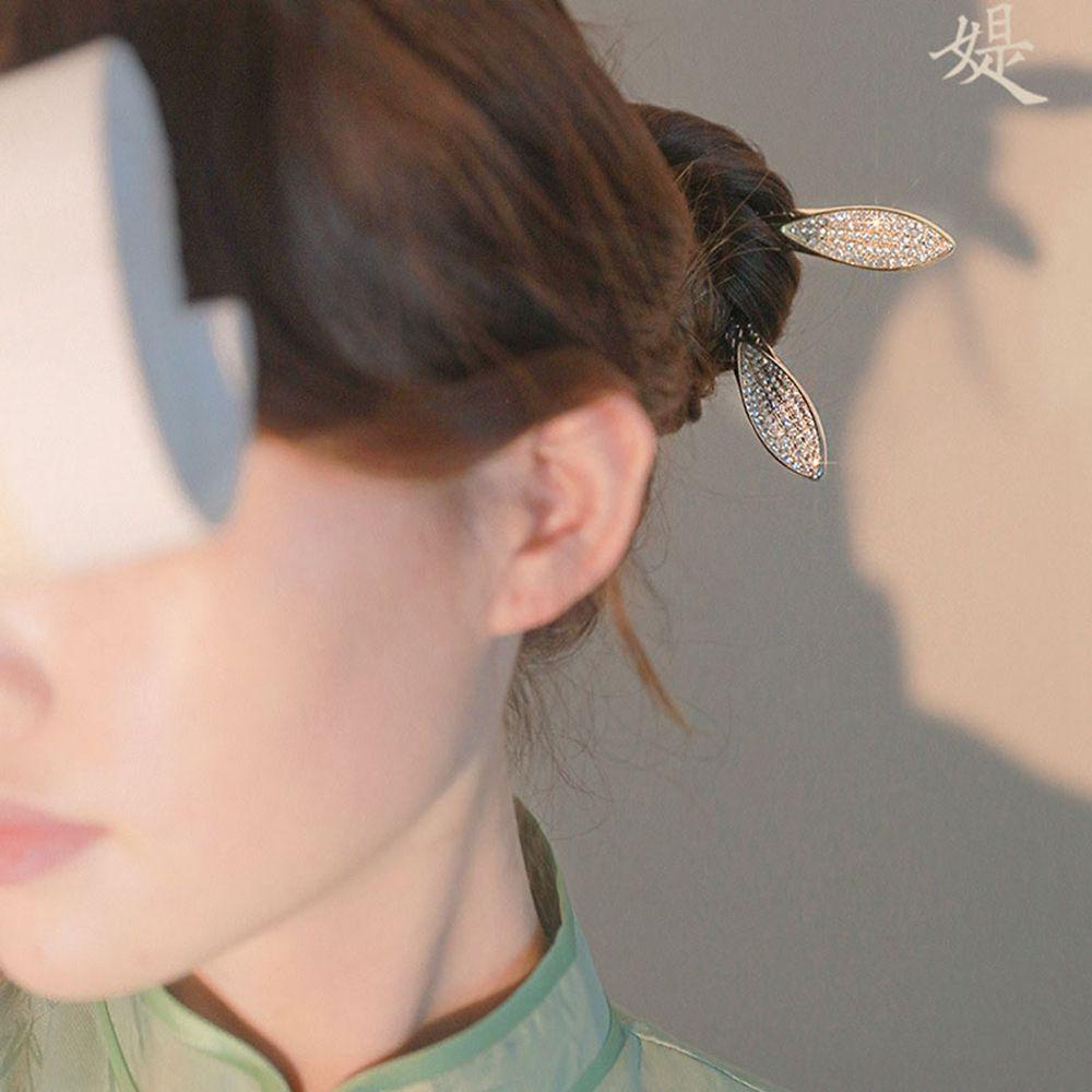 Trâm Cài Tóc Bằng Kim Loại Phong Cách Hanfu Cổ Điển Cho Nữ|Kẹp Tóc Đính Đá Lấp Lánh Phong Cách Trung Hoa