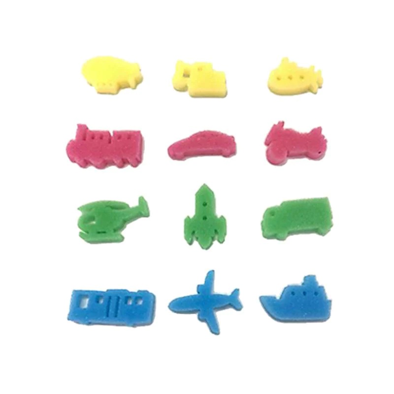Daiso Đồ Chơi Nhà Tắm 2.3X0.8X0.8Cm (Cái) Expand In Water Sponge -Vehicle - 12 Pcs.-