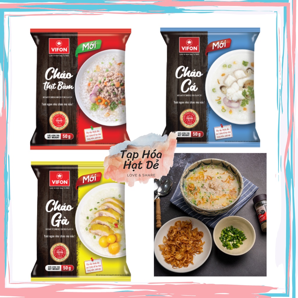 Cháo Thịt Bằm / Cá / Gà VIFON 50g
