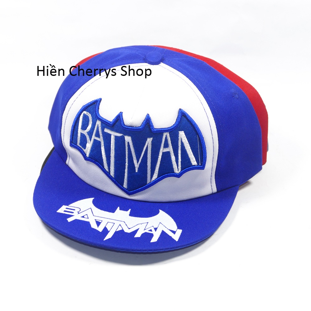 Nón hiphop BATMAN nhí cho trẻ em - Chất liệu vải Sam sung&amp; Cotton cao cấp tạo cảm giác êm ái cho bé