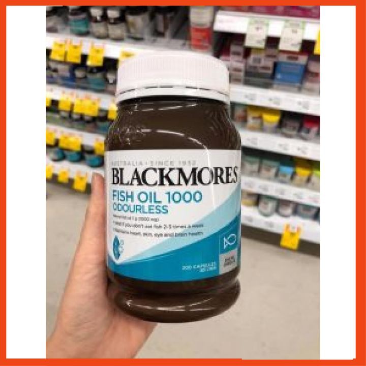 Dầu cá Blackmores Fish Oil Mini Caps Odourless 400 viên không mùi - Hàng Úc