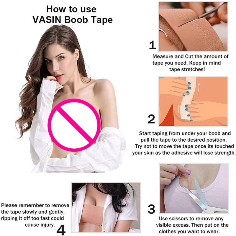 Cuộn Băng Dán Ngực 5m Thân Thiện Với Làn Da