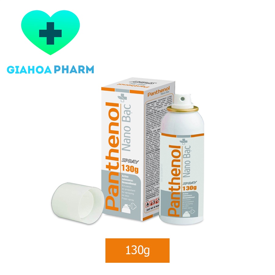 Panthenol Nano Bạc - Xịt hỗ trợ điều trị bỏng, vết thương ngoài da chai 130g