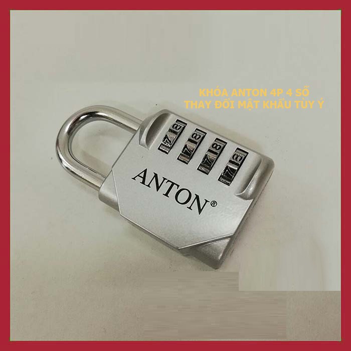 Ổ Khóa 4 Số ANTON 4 Phân Thay Đổi Mật Khẩu