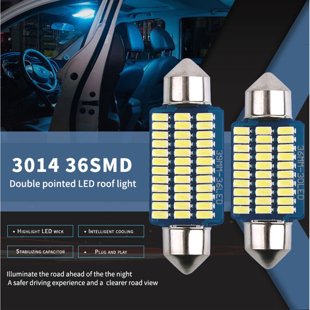 Đèn LED Biển Số Xe Hơi 3014 12V 31mm 36mm 39mm 41mm Nhỏ Gọn Tiện Dụng