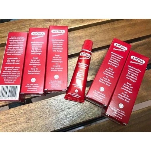 Kem đánh răng AJONA 25ml ngừa viêm nướu, tạo mảng bám và chảy máu chân răng, Đức