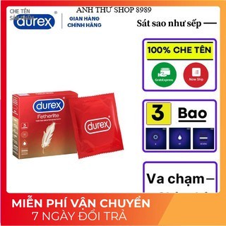 Bao cao su Durex Fetherlite siêu mỏng hộp 3 chiếc