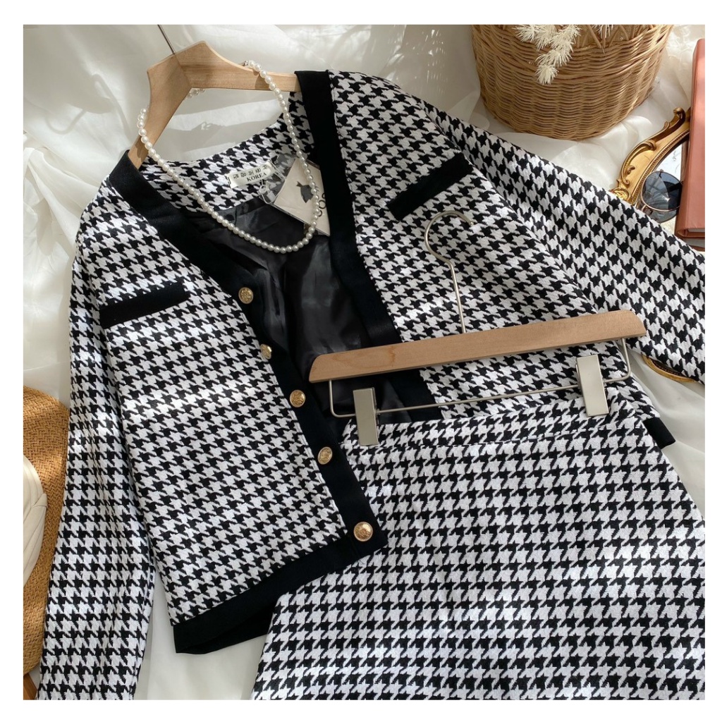 Set dạ tweed, Set dạ, Set áo dạ tweed tiểu thư phong cách Hàn thời trang nữ | BigBuy360 - bigbuy360.vn