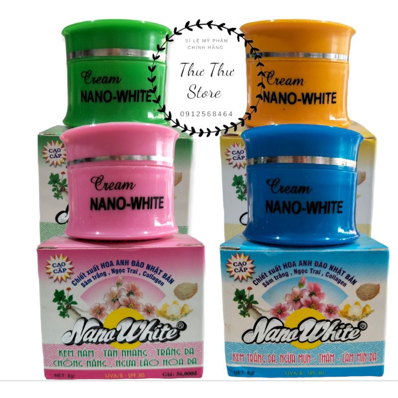Kem Nano White Dưỡng Trắng Da Nám Tàn Nhang 4 Màu