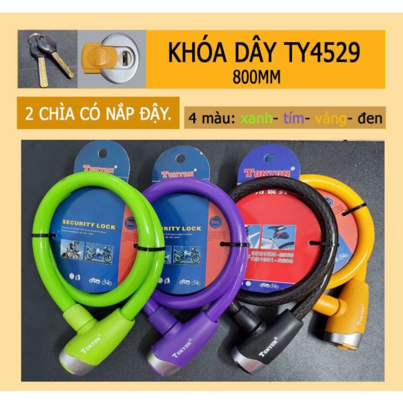 khóa dây xe đạp chống trộm, Khóa dây xe máy TONYON TY4529