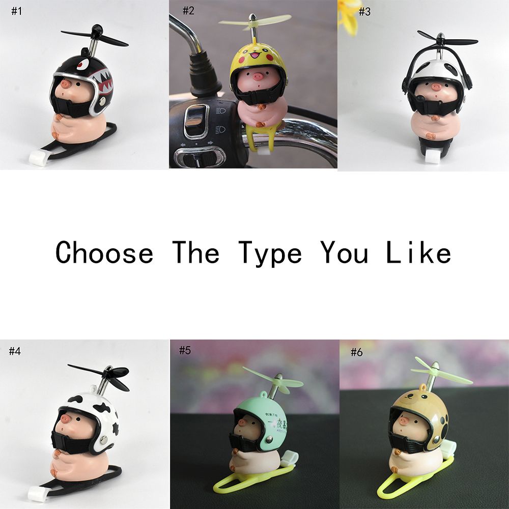 Phụ Kiện Sừng Trang Trí Mũ Bảo Hiểm Hình Chú Heo Vàng Dễ Thương