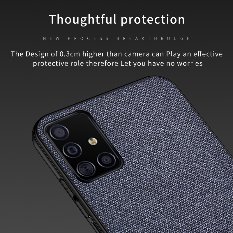 Ốp điện thoại TPU siêu mỏng mềm phối vải và hybrid thời trang cho Samsung Galaxy Note 10 Lite