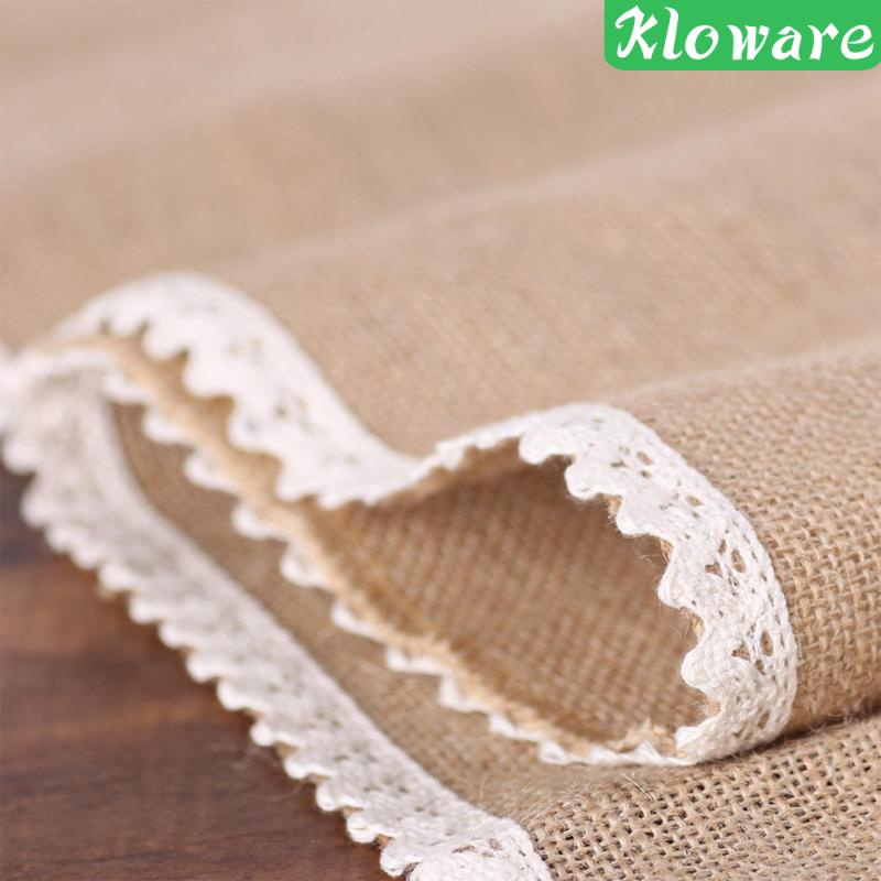 Khăn Trải Bàn Hình Chữ Nhật Phong Cách Mộc Mạc Dùng Trang Trí Tiệc Cưới