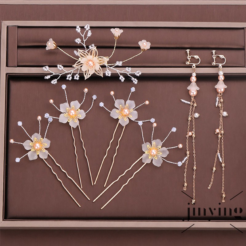 GETNOIVAS Cài tóc / khuyên tai đính ngọc trai phong cách thời trang cho bé trái / bé gái