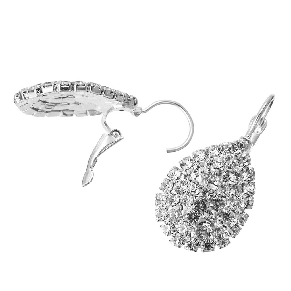 Khuyên tai đính đá hình giọt nước thời trang thanh lịch dành cho nữ