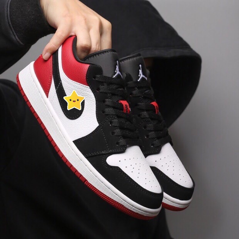 Giày jordan cổ cao xanh dương đen nam nữ, giày thể thao sneaker JD 1 full box