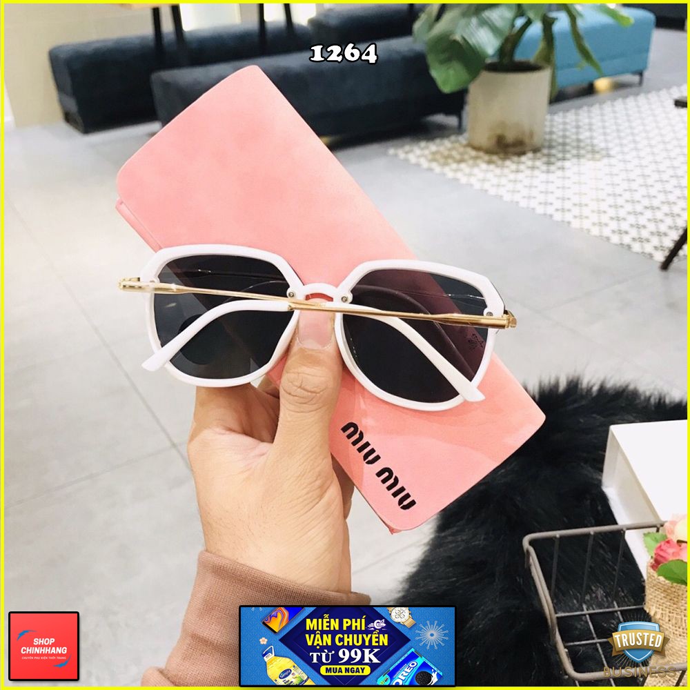 KÍNH MÁT NỮ THỜI TRANG GỌNG XI KIM LOẠI TRÒNG THUÔN ĐÍNH ONG CAO CẤP SH1264