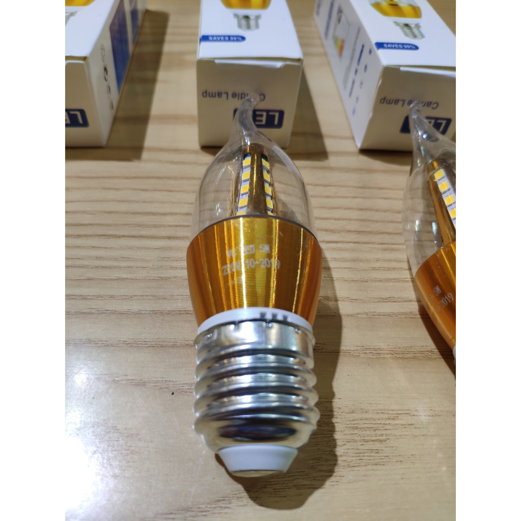 ĐÈN LED NẾN 5W ĐUI XOÁY E27 dân dụng , phổ thông , lắp đặt đèn chùm.đèn thờ