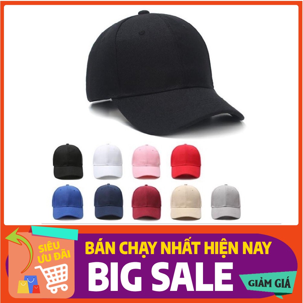 FREESHIP 50K_NÓN LƯỠI TRAI UNISEX TRƠN ĐỦ MÀU XÌ TEEN